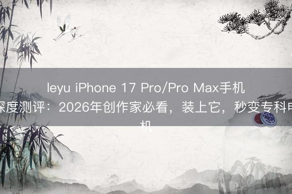 leyu iPhone 17 Pro/Pro Max手机兔笼深度测评：2026年创作家必看，装上它，秒变专科电影机